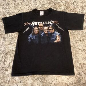 2008 Anvil Black Metallica concert Short Sleeve Band Tee Size Small